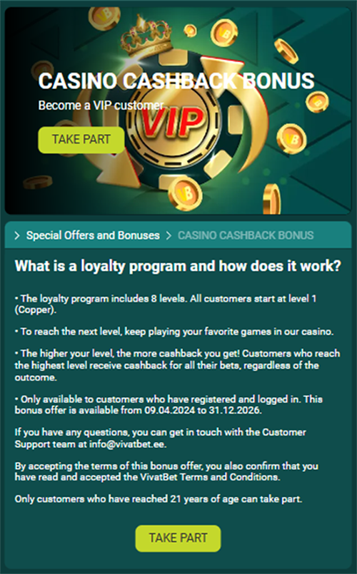 casino cashback